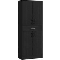 HOMCOM Buffet Küchenschrank Highboard 2 höhenverstellbare Regale 4 Türen 2 Schränke und 1 zentrale Schublade Höhe 180 cm Schwarz Aosom HOMCOM Buffet Küchenschrank Highboard 2 höhenverstellbare Regale 4 Türen 2 Schränke und 1 zentrale Schublade Höhe 180 cm Schwarz Aosom von HOMCOM