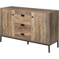 HOMCOM Buffet Schrank Küchenschrank mit 2 Schränken 3-stufig verstellbares Regal 3 Schubladen zeitgemäßes Design - 120 x 39,5 x 77 cm braun Aosom HOMCOM Buffet Schrank Küchenschrank mit 2 Schränken 3-stufig verstellbares Regal 3 Schubladen zeitgemäßes Design - 120 x 39,5 x 77 cm braun Aosom von HOMCOM