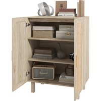 HOMCOM Buffet hoch Schrank Bohème Design doppelte Türen mit 3 Regalen in Rattan - 73 x 41 x 102 cm Aosom HOMCOM Buffet hoch Schrank Bohème Design doppelte Türen mit 3 Regalen in Rattan - 73 x 41 x 102 cm Aosom von HOMCOM