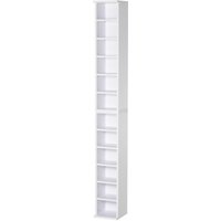 HOMCOM CD-Ständer 2er Set CD-Regal Holzregal Standregal mit 12 offenen Ablagefächern Medienrega Dekoregal Aufbewahrung Weiß 21 x 22,5 x 88,5 cm Aosom HOMCOM CD-Ständer 2er Set CD-Regal Holzregal Standregal mit 12 offenen Ablagefächern Medienrega Dekoregal Aufbewahrung Weiß 21 x 22,5 x 88,5 cm Aosom von HOMCOM