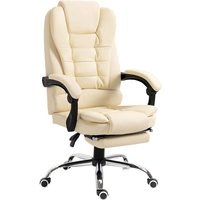 HOMCOM Chefsessel Bürostuhl mit Fußstütze, Schreibtischstuhl mit Neigefunktion, Höhenverstellbarer Computerstuhl mit Armlehne, Drehstuhl für Büro, HOMCOM Chefsessel Bürostuhl mit Fußstütze, Schreibtischstuhl mit Neigefunktion, Höhenverstellbarer Computerstuhl mit Armlehne, Drehstuhl für Büro, von HOMCOM
