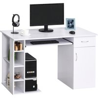 HOMCOM Computertisch Bürotisch Multimedia Schreibtisch mit Stauraum Schublade Tastaturablage MDF 120 x 60 x 74 cm Weiß Aosom HOMCOM Computertisch Bürotisch Multimedia Schreibtisch mit Stauraum Schublade Tastaturablage MDF 120 x 60 x 74 cm Weiß Aosom von HOMCOM