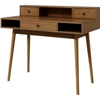 HOMCOM Computertisch Schreibtisch Vintage-Design mit 3 Schubladen 3 Fächern Massivholzbeinen aus Kiefer 110 x 54 x 91,5 cm Nussbaum-Optik Aosom HOMCOM Computertisch Schreibtisch Vintage-Design mit 3 Schubladen 3 Fächern Massivholzbeinen aus Kiefer 110 x 54 x 91,5 cm Nussbaum-Optik Aosom von HOMCOM