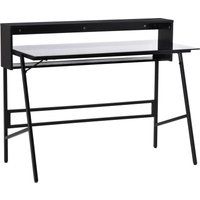 Computertisch Home-Office verstellbare Fußmatte Stahl Spanplatte Schwarz+Grau 115 x 55 x 90 cm Computertisch Home-Office verstellbare Fußmatte Stahl Spanplatte Schwarz+Grau 115 x 55 x 90 cm von HOMCOM