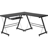 HOMCOM Computertisch flexibler Schreibtisch Arbeitsstation MDF Stahl Schwarz 210x50x73,5cm ideal für Home Office & Gaming Aosom.de HOMCOM Computertisch flexibler Schreibtisch Arbeitsstation MDF Stahl Schwarz 210x50x73,5cm ideal für Home Office & Gaming Aosom.de von HOMCOM
