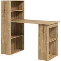 HOMCOM Computertisch mit Regal Büroecke 120L x 55B x 120H cm angrenzendes Bücherregal Multi-Aufbewahrung Eiche Aosom HOMCOM Computertisch mit Regal Büroecke 120L x 55B x 120H cm angrenzendes Bücherregal Multi-Aufbewahrung Eiche Aosom von HOMCOM