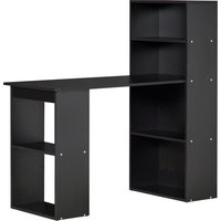 HOMCOM Computertisch mit angrenzendem Bücherregal Eckbüro 120L x 55B x 120H cm Multi-Lagerung Schwarz Aosom HOMCOM Computertisch mit angrenzendem Bücherregal Eckbüro 120L x 55B x 120H cm Multi-Lagerung Schwarz Aosom von HOMCOM
