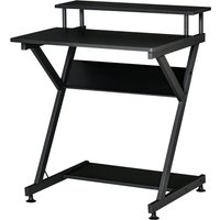 HOMCOM Computertisch mit erhöhtem Monitorregal, platzsparender Büroschreibtisch aus Holz, 70x60x85.5cm, Schwarz   Aosom von HOMCOM