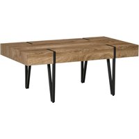 Couchtisch Kaffeetisch mit verstellbaren Fußstützen Beistelltisch Natur Couchtisch Kaffeetisch mit verstellbaren Fußstützen Beistelltisch Natur von HOMCOM