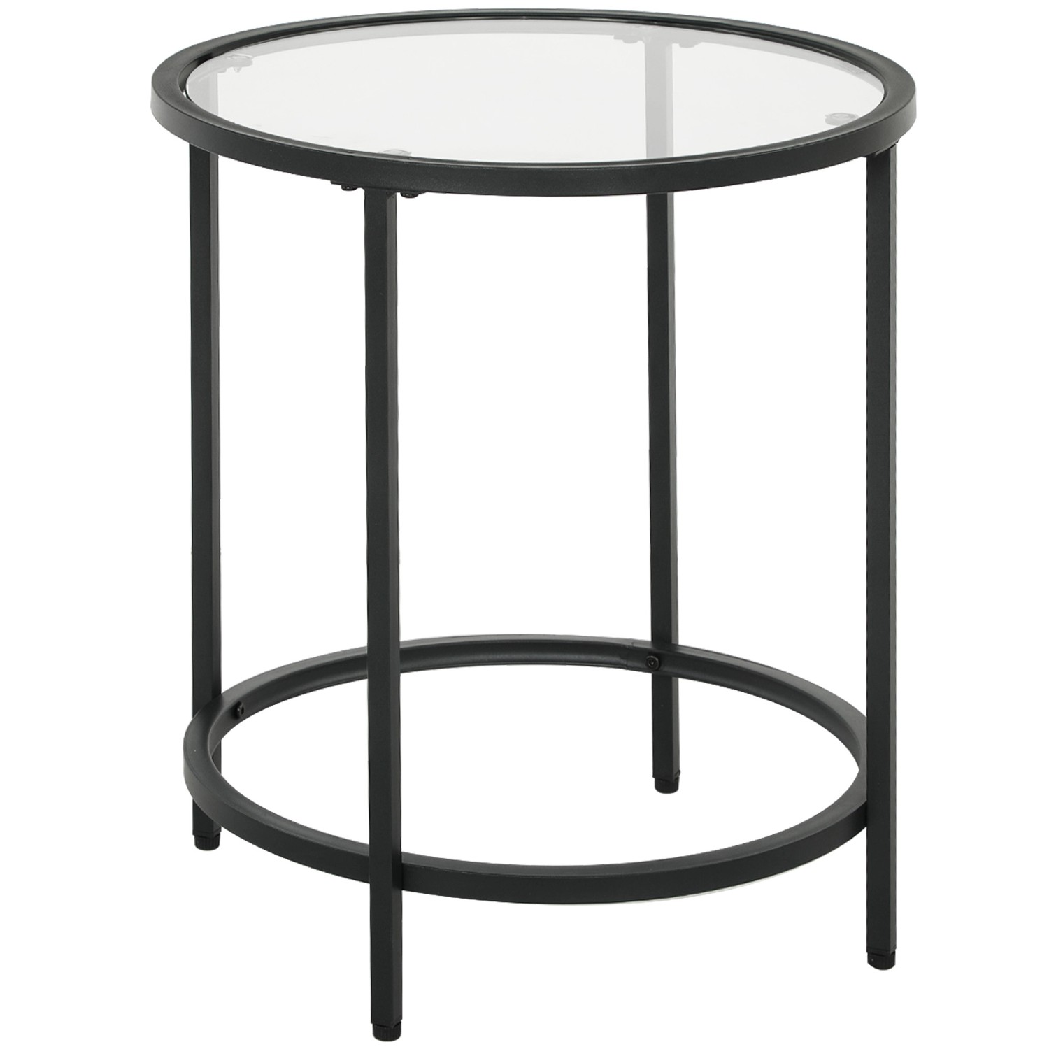 HOMCOM Couchtisch Metall Hartglas Schwarz 48L x 48B x 54,7H cm HOMCOM Couchtisch Metall Hartglas Schwarz 48L x 48B x 54,7H cm von HOMCOM