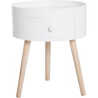 HOMCOM Couchtisch mit Schublade runder Beistelltisch Kaffeetisch bis 50 kg belastbar 38x38x45cm in Weiß für Wohnzimmer & Schlafzimmer Aosom.de HOMCOM Couchtisch mit Schublade runder Beistelltisch Kaffeetisch bis 50 kg belastbar 38x38x45cm in Weiß für Wohnzimmer & Schlafzimmer Aosom.de von HOMCOM