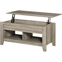 HOMCOM Couchtisch mit höhenverstellbarer Platte, 2 Fächern und Truhe aus Eichenholz Aosom HOMCOM Couchtisch mit höhenverstellbarer Platte, 2 Fächern und Truhe aus Eichenholz Aosom von HOMCOM