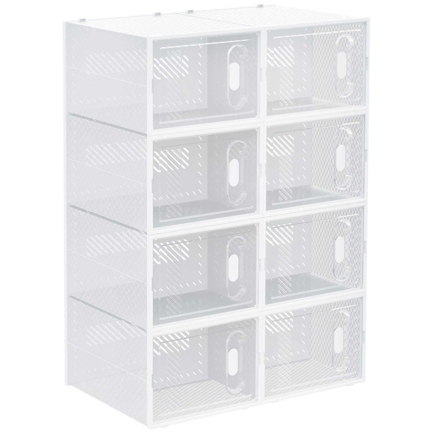 HOMCOM DIY Schuhschrank Kunststoff Transparent 28L x 36B x 21H cm HOMCOM DIY Schuhschrank Kunststoff Transparent 28L x 36B x 21H cm von HOMCOM