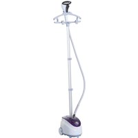 HOMCOM Dampfgarer vertikal Dampfbügler für Kleidung 1,8 L 1800 W Dampffluss 30 g/min teleskopischer Ständer weiß violett   Aosom von HOMCOM