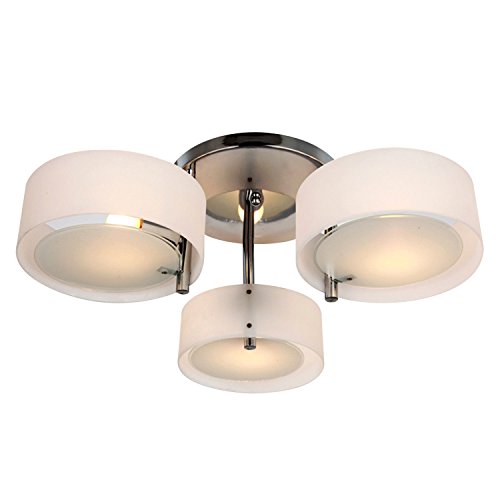 HOMCOM Pendelleuchte Hängelampe 3 Flammige Modern E27 Pendellampe Hängeleuchte Lampe für Esszimmer, Küche Ø64 x 20 cm Weiß Ohne Leuchtmittel HOMCOM Pendelleuchte Hängelampe 3 Flammige Modern E27 Pendellampe Hängeleuchte Lampe für Esszimmer, Küche Ø64 x 20 cm Weiß Ohne Leuchtmittel von HOMCOM