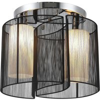 Deckenlampe vintage 2 flammig Deckenlicht 2x E27-Fassung Schwarz Ø47,5x33Hcm (Ohne Glühbirnen) Deckenlampe vintage 2 flammig Deckenlicht 2x E27-Fassung Schwarz Ø47,5x33Hcm (Ohne Glühbirnen) von HOMCOM