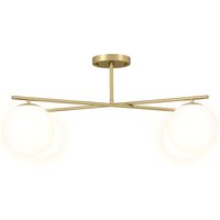 HOMCOM Deckenleuchte LED 40W Deckenlampe 4 Lichter E14 halbflächenbündige Montage moderne Deckenleuchte für Wohnzimmer, Flur, Esszimmer, Küche, Gold und Creme Aosom HOMCOM Deckenleuchte LED 40W Deckenlampe 4 Lichter E14 halbflächenbündige Montage moderne Deckenleuchte für Wohnzimmer, Flur, Esszimmer, Küche, Gold und Creme Aosom von HOMCOM
