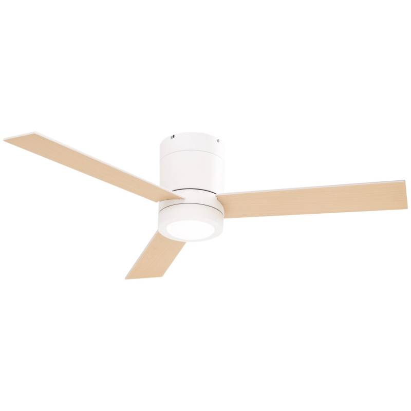 HOMCOM Deckenventilator mit Beleuchtung Fernbedienung 48 W Deckenleuchte Weiß von HOMCOM