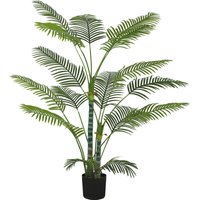 HOMCOM Dekorative Künstliche Pflanze 170 cm Künstlicher Palmenbaum mit Topf und Blättern für Innenbereich Zuhause Büro Grün   Aosom von HOMCOM