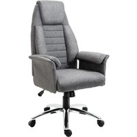 HOMCOM höhenverstellbarer Bürostuhl ergonomischer Chefsessel 116-126 cm in Grau für optimalen Komfort im Homeoffice   Aosom.de von HOMCOM