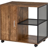 HOMCOM Druckerständer - Büroorganizer - Schrankfach, 2 Fächer, große Ablage - Partikelfaserplatten in Holzoptik und schwarzem Metall Aosom HOMCOM Druckerständer - Büroorganizer - Schrankfach, 2 Fächer, große Ablage - Partikelfaserplatten in Holzoptik und schwarzem Metall Aosom von HOMCOM