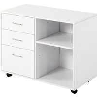 HOMCOM Druckerständer Büroorganizer mit 3 Schubladen + 2 Fächern + großer Ablage aus Partikelspanplatten in Weiß Aosom HOMCOM Druckerständer Büroorganizer mit 3 Schubladen + 2 Fächern + großer Ablage aus Partikelspanplatten in Weiß Aosom von HOMCOM