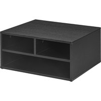 HOMCOM Druckerwagen mit 3 offenen Fächern, Druckerwagen für Büro- und Studiopapiere in kompaktem 2-stöckigem Design, 47x40x22,5 cm, Schwarz   Aosom von HOMCOM