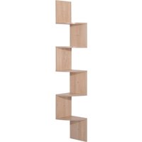 HOMCOM Eckenregal Wandregal Zigzag-Design 20L x 20B x 126H cm 5 Ebenen Holz hellbraun Aosom HOMCOM Eckenregal Wandregal Zigzag-Design 20L x 20B x 126H cm 5 Ebenen Holz hellbraun Aosom von HOMCOM