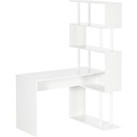 HOMCOM Eckschreibtisch, L-Form Schreibtisch, Computertisch mit 4 Ablagen, PC Tisch Winkelschreibtisch für Büro, Arbeitszimmer, 120 x 80 x 176, Weiß Aosom HOMCOM Eckschreibtisch, L-Form Schreibtisch, Computertisch mit 4 Ablagen, PC Tisch Winkelschreibtisch für Büro, Arbeitszimmer, 120 x 80 x 176, Weiß Aosom von HOMCOM