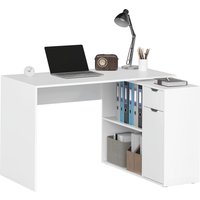 HOMCOM Eckschreibtisch, L-Form Schreibtisch, Computertisch mit Offenen Ablagen, Schublade, 1 Tür, Winkelschreibtisch für Dokumente im A4-Format, Büro, Arbeitszimmer, 120 x 96 x 75 cm, Weiß Aosom HOMCOM Eckschreibtisch, L-Form Schreibtisch, Computertisch mit Offenen Ablagen, Schublade, 1 Tür, Winkelschreibtisch für Dokumente im A4-Format, Büro, Arbeitszimmer, 120 x 96 x 75 cm, Weiß Aosom von HOMCOM