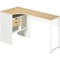 HOMCOM Eckschreibtisch Computertisch mit Schubladen Multi-Rangement in Holzoptik Eiche Weiß Aosom HOMCOM Eckschreibtisch Computertisch mit Schubladen Multi-Rangement in Holzoptik Eiche Weiß Aosom von HOMCOM