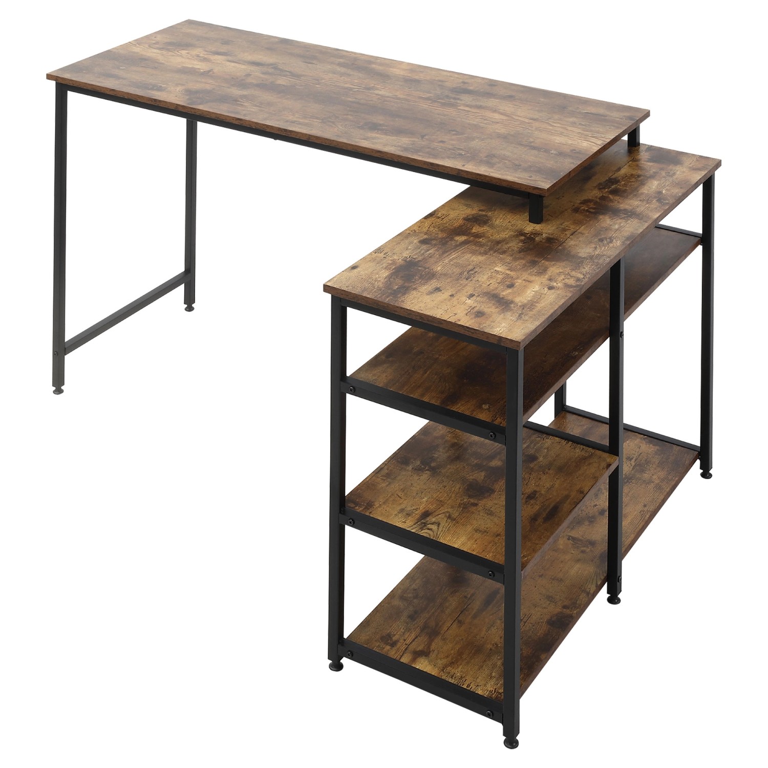 HOMCOM Eckschreibtisch Regal Schublade L-Form HOMCOM Eckschreibtisch Regal Schublade L-Form von HOMCOM