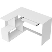 HOMCOM Eckschreibtisch mit Tastaturablage, 120 x 100 cm, L-Schreibtisch mit 4 offenen Fächern, Computertisch zum Lernen, Arbeiten, Schlafzimmer, Zuhause, weiß Aosom HOMCOM Eckschreibtisch mit Tastaturablage, 120 x 100 cm, L-Schreibtisch mit 4 offenen Fächern, Computertisch zum Lernen, Arbeiten, Schlafzimmer, Zuhause, weiß Aosom von HOMCOM