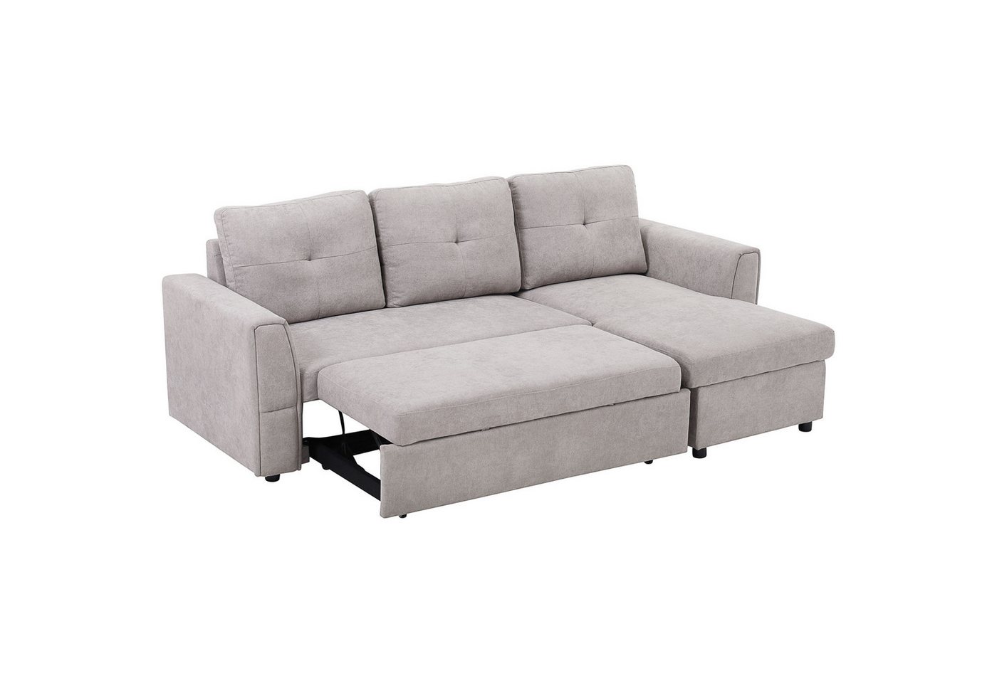 HOMCOM Ecksofa 3 Sitzer Couch, Schlafsofa 1 Teile, Ecksofa mit Stauraum und Gästebettfunktion HOMCOM Ecksofa 3 Sitzer Couch, Schlafsofa 1 Teile, Ecksofa mit Stauraum und Gästebettfunktion von HOMCOM