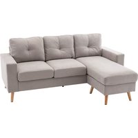 HOMCOM Ecksofa Eckcouch in L-Form, Eckgarnitur in Leinenoptik Couchgarnitur von HOMCOM