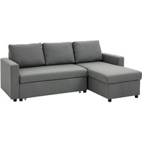 HOMCOM Ecksofa mit Schlaffunktion Stauraum Eckcouch mit Bettkasten Chaiselongue Schlafsofa Stoffsofa L-Form Leinen-Touch Hellgrau 211,5 x 146 x 85 cm HOMCOM Ecksofa mit Schlaffunktion Stauraum Eckcouch mit Bettkasten Chaiselongue Schlafsofa Stoffsofa L-Form Leinen-Touch Hellgrau 211,5 x 146 x 85 cm von HOMCOM