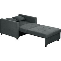 HOMCOM Einzelschlafsessel mit 2 Kissen und Stauraum, Einzel-Schlafsofa für Wohnzimmer aus Samtstoff und Metall, 100x98x88 cm, Grau Aosom HOMCOM Einzelschlafsessel mit 2 Kissen und Stauraum, Einzel-Schlafsofa für Wohnzimmer aus Samtstoff und Metall, 100x98x88 cm, Grau Aosom von HOMCOM