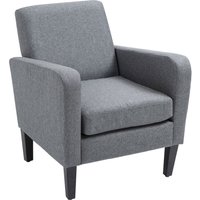 HOMCOM Relaxsessel Einzelsessel mit Polster, Holzfüße, Leinenstoff, Hellgrau, 66x72x74cm Aosom HOMCOM Relaxsessel Einzelsessel mit Polster, Holzfüße, Leinenstoff, Hellgrau, 66x72x74cm Aosom von HOMCOM