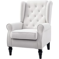 HOMCOM Einzelsessel Relaxsessel Ohrensessel Einzelstuhl Akzentsessel mit Tufting Holzfüße Polyester Creme 74 x 86 x 102 cm Aosom HOMCOM Einzelsessel Relaxsessel Ohrensessel Einzelstuhl Akzentsessel mit Tufting Holzfüße Polyester Creme 74 x 86 x 102 cm Aosom von HOMCOM