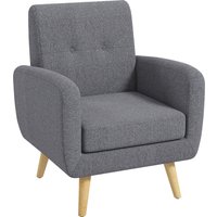 HOMCOM Einzelsessel Relaxsessel Polstersessel mit Leinenoptik, Fernsehsessel im Moderndesign, Armlehnensessel mit Sitzkissen, Holzbeine, für Wohnzimmer, Schlafzimmer, Hellgrau Aosom HOMCOM Einzelsessel Relaxsessel Polstersessel mit Leinenoptik, Fernsehsessel im Moderndesign, Armlehnensessel mit Sitzkissen, Holzbeine, für Wohnzimmer, Schlafzimmer, Hellgrau Aosom von HOMCOM