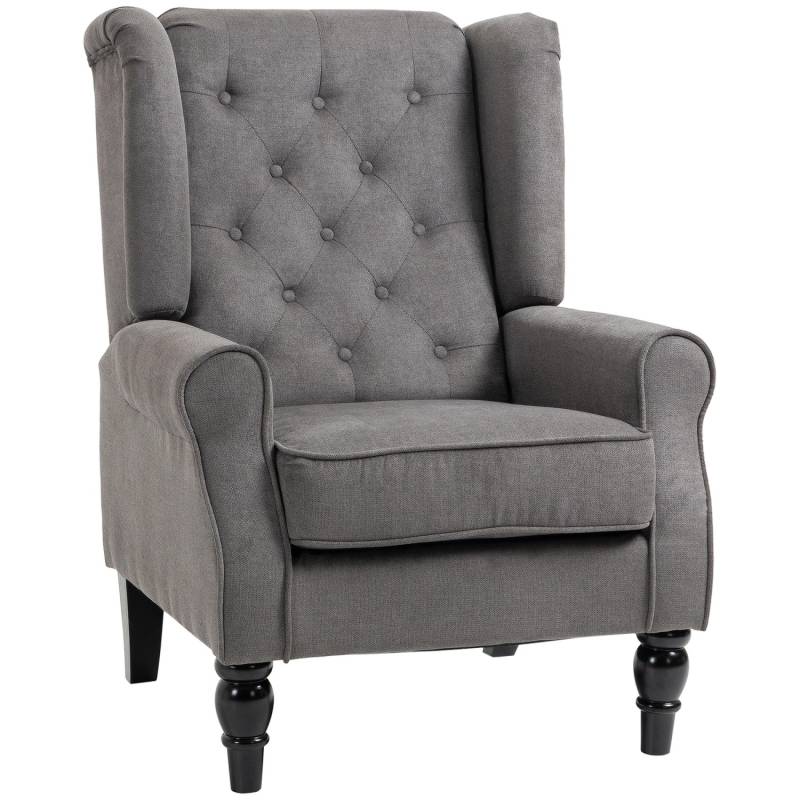 HOMCOM Einzelsessel Relaxsessel mit Tufting Holzfüße 74 x 86 x 102 cm von HOMCOM