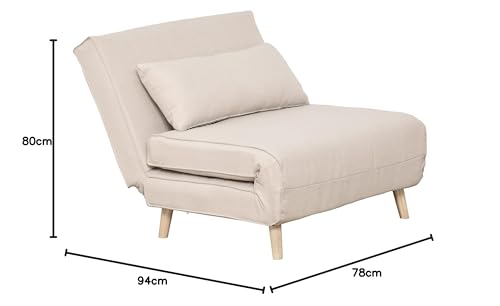 HOMCOM Einzelsofa Schlafsofa Sofabett Klappsofa verstellbar Rückenlehne Liege nordisch skandinavisch 25D Schaumstoff Haus Leinenimitat Tannenholz Cremeweiß 94 x 78 x 80 cm HOMCOM Einzelsofa Schlafsofa Sofabett Klappsofa verstellbar Rückenlehne Liege nordisch skandinavisch 25D Schaumstoff Haus Leinenimitat Tannenholz Cremeweiß 94 x 78 x 80 cm von HOMCOM