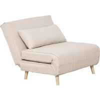 HOMCOM Schlafsofa  Einzelsofa Sofabett, Klappsofa mit verstellbarer Rückenlehne, nordisch, Leinenimitat  Aosom.de von HOMCOM