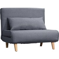 HOMCOM Schlafsofa  Einzelsofa klein, Klappsofa mit verstellbarer Rückenlehne, skandinavisch, Grau, 95x95x80cm  Aosom von HOMCOM