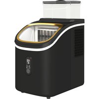 HOMCOM Eiswürfelmaschine 15 kg/24h Eiswürfelbereiter mit 1,5 L Wassertank, Schaufel, Eisbehälter Ice Cube Maker Maschine mit LED Anzeige Schwarz 22 x 30 x 33 cm   Aosom von HOMCOM