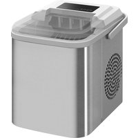 HOMCOM Eiswürfelmaschine Ice Maker 9 Würfel in 6-13 Minuten fertig, 12 KG in 24 H, Selbstreinigende Eiswürfelbereiter mit Schaufel, Weiß von HOMCOM