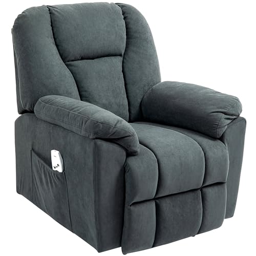 HOMCOM Elektrisch Relaxsessel Fernsehsessel mit Liegefunktion Wärmefunktion Massagesessel mit Seitentasche Liegesessel mit USB-Anschlüsse Taschenfeder für Wohnzimmer Dunkelgrau HOMCOM Elektrisch Relaxsessel Fernsehsessel mit Liegefunktion Wärmefunktion Massagesessel mit Seitentasche Liegesessel mit USB-Anschlüsse Taschenfeder für Wohnzimmer Dunkelgrau von HOMCOM