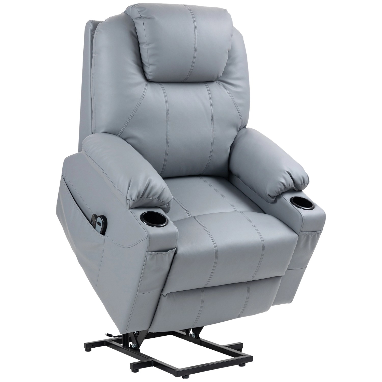 HOMCOM Elektrischer Aufstehsessel Kunstleder Stahl Grau 88L x 99B x 106H cm HOMCOM Elektrischer Aufstehsessel Kunstleder Stahl Grau 88L x 99B x 106H cm von HOMCOM