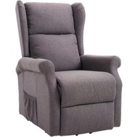 HOMCOM Elektrischer Fernsehsessel 713-031GY grau Polyester-Mischgewebe Holz Schaumstoff B/H/L: ca. 73x109x94 cm von HOMCOM