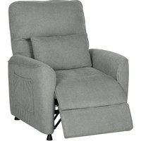 HOMCOM Elektrischer Massage- und Heizsessel, Leise, 150° elektrisch verstellbar in Chenille mit Kissen, Memory-Funktion, 2 Fernbedienungen, Fußstütze, Wohnzimmer Büro, Dunkelgrau   Aosom von HOMCOM